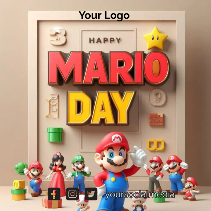 Mario Day Template Design | PosterMyWall