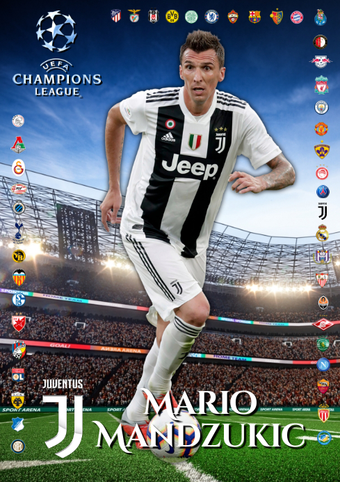 Mario Mandzukic Juventus Template Postermywall Mario Mandzukic Juventus Template Postermywall