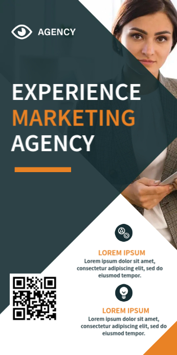 Marketing Agency Ads Roll Up Banner 3' × 6' template