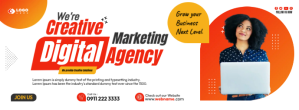 Weiß Digital Marketing Agency Promotion Ikhava Yesithombe se-Facebook Template