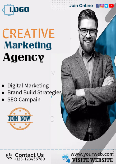 Marketing agency poster Template | PosterMyWall