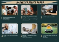marketing agency promo storyboard A3 template