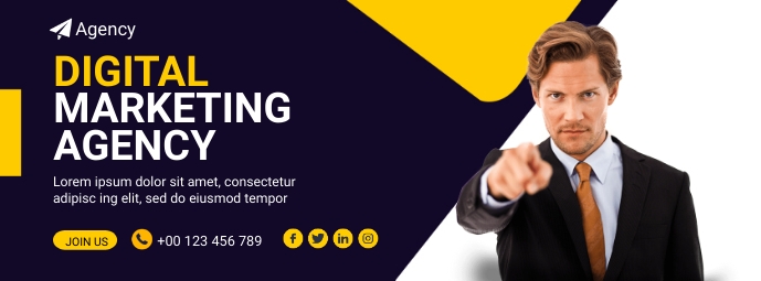 marketing agency social media cover template | PosterMyWall