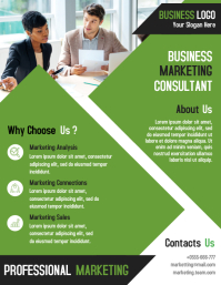 Marketing business consultant flyer template design