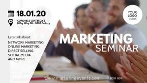 Wit Marketing Seminar Facebook Cover Video Template
