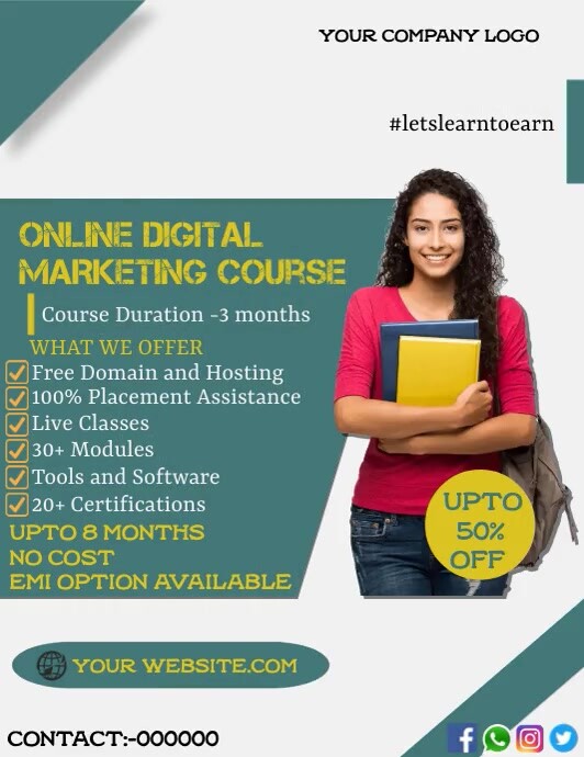 Marketing course flyer Template | PosterMyWall