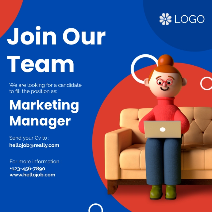 Marketing Manager Template | PosterMyWall
