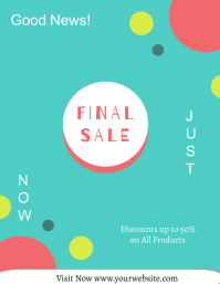 สีเทอร์ควอยซ์ Final Sale Flyer Template