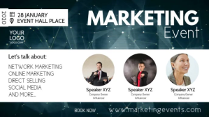Hvid Marketing Event Facebook Cover Video Template