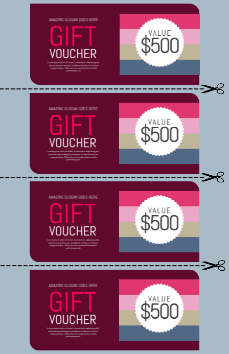 Maroon Gift Voucher Template | PosterMyWall