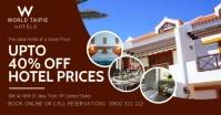 Maroon hotel promo Facebook post template