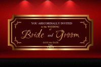 Maroon Invitation Label template