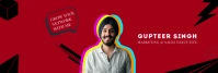 Maroon Marketing Executive LinkedIn Banner template