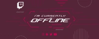 Maroon Offline Twitch Banner template
