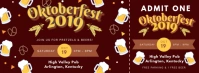 Maroon Oktoberfest Ticket Template Facebook Cover Photo