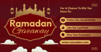Maroon Ramadan Giveaway Banner Facebook Shared Image template
