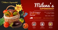 Maroon SuperMarket Circular Ad Facebook Image template