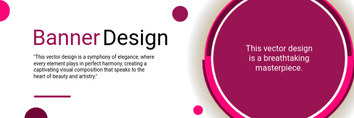 Maroon Vector abstract banner modern web temp Ibhana 2' × 6' template
