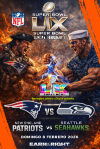Brun Super Bowl Matchup 海报 Template