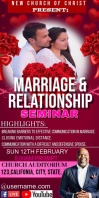 Marriage and relationship seminars flyer Roll Up Banner 3' × 6' template