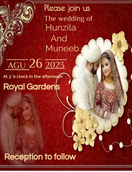 Ivitatio Marriage anniversary card wedding invitatio Template | PosterMyWall