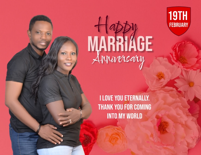 Marriage anniversary Volantino (US Letter) template