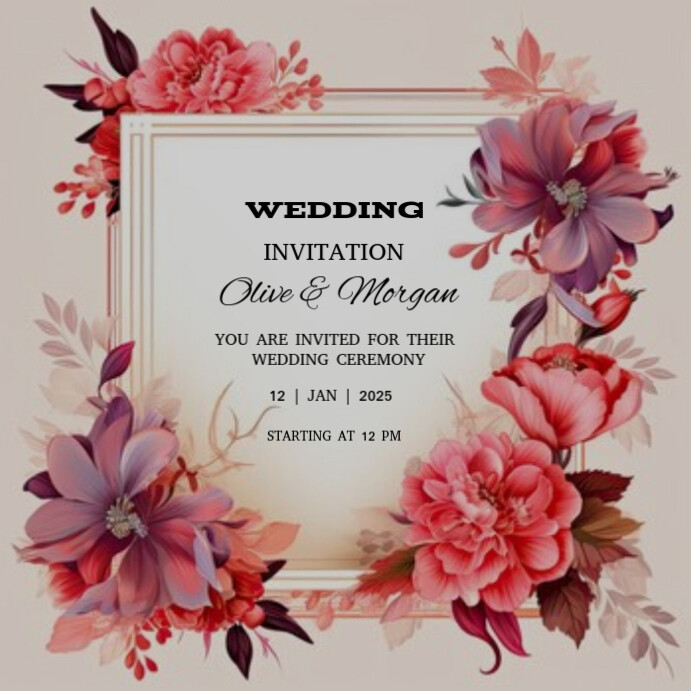 Marriage card Template PosterMyWall