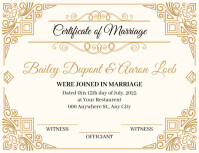 Biały Marriage Certificate Løbeseddel Template