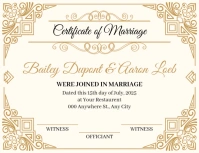 Marriage Certificate Flyer (US Letter) template