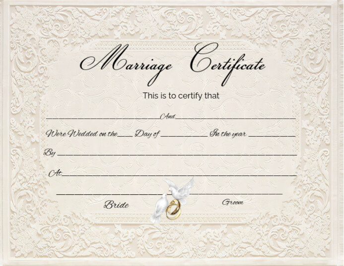 Marriage certificate Flyer Us Letter Volantino (US Letter) template