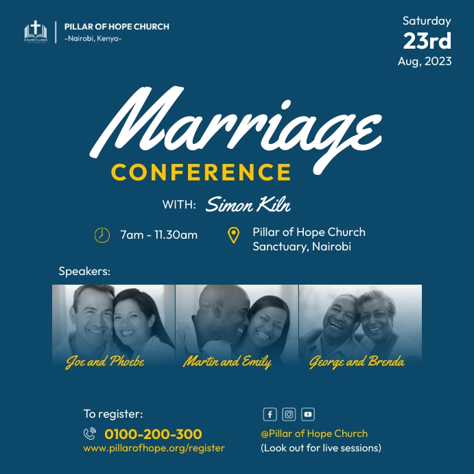 Plantilla de De Conferencia de Matrimonio | PosterMyWall