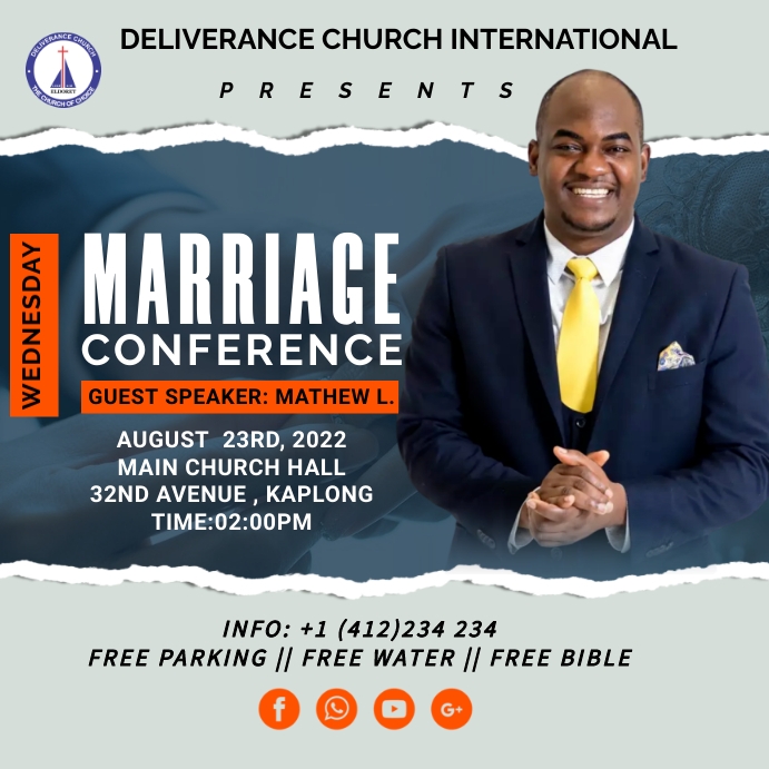 MARRIAGE CONFERENCE Instagram Post template