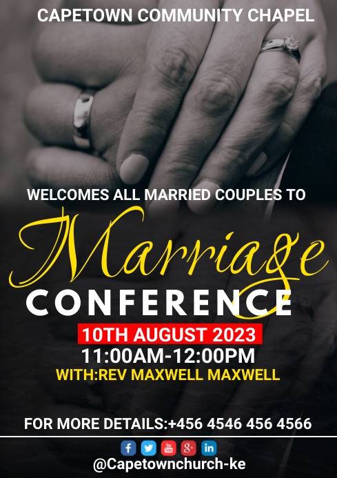 marriage conference flyer template | PosterMyWall