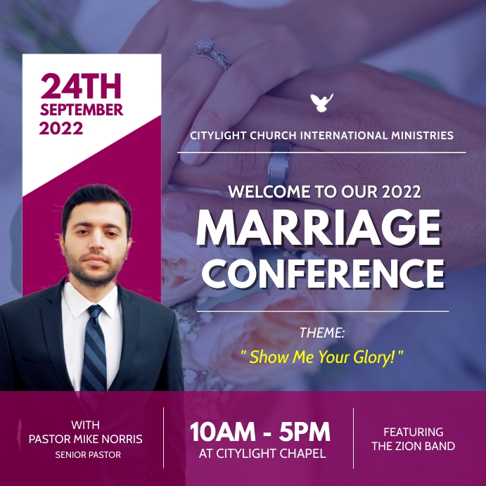 marriage conference flyer template Instagram Post