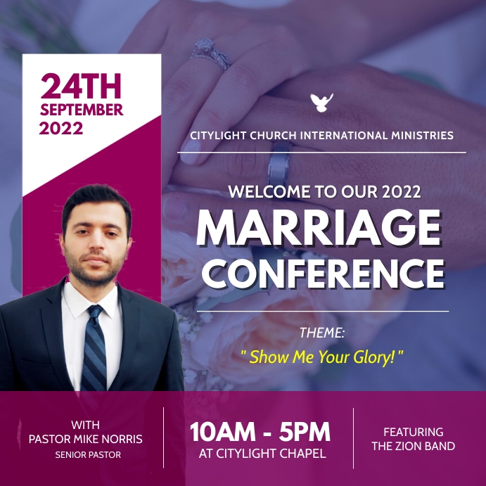 marriage conference flyer template Message Instagram