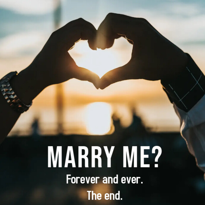 Marriage proposal instagram Wpis na Instagrama template