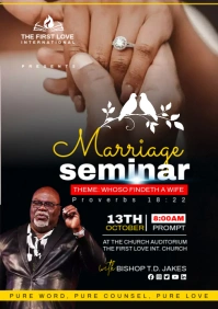 Marriage Seminar Flyer Template A3