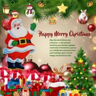 marry Christmas 2023 message flyers Instagram Post template
