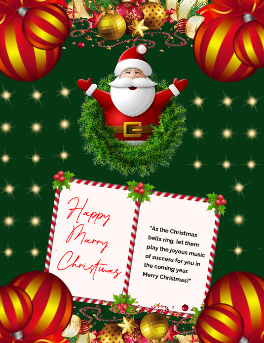 marry Christmas flyers template