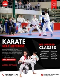 Martial Art Lessons Video Ad Flyer (US-Letter) template