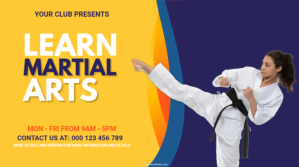 Martial arts,karate classes,event Miniatura di YouTube template