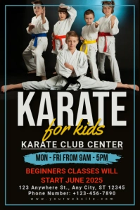 Martial arts,karate classes,event Póster template