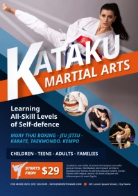 Martial Arts Class Flyer A4 template