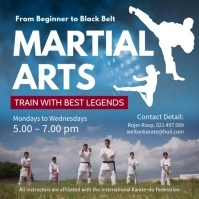 Martial Arts Classes Square Video Persegi (1:1) template