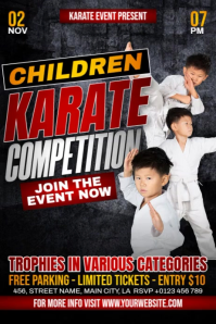 Martial Arts for Kids Poster template
