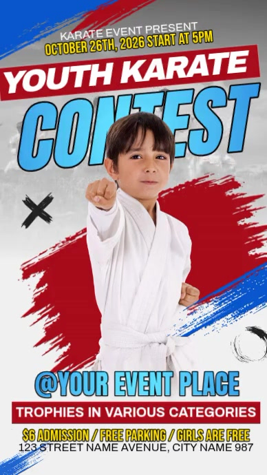 Karate Contest Instagram Reel Template | PosterMyWall