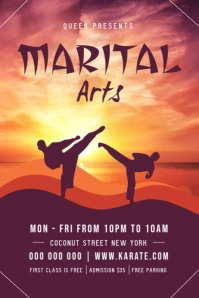 Martial Arts Poster Póster template