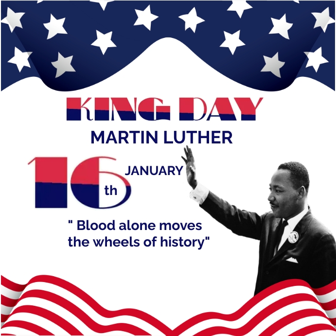Martin Luther โพสต์บน Instagram template