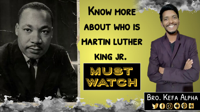 martin luther jr, black history, thumbnail, template
