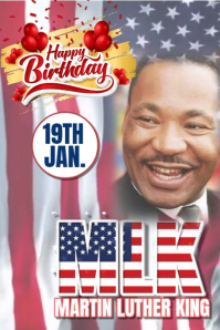 Martin Luther King Birthday Video Template  Poster
